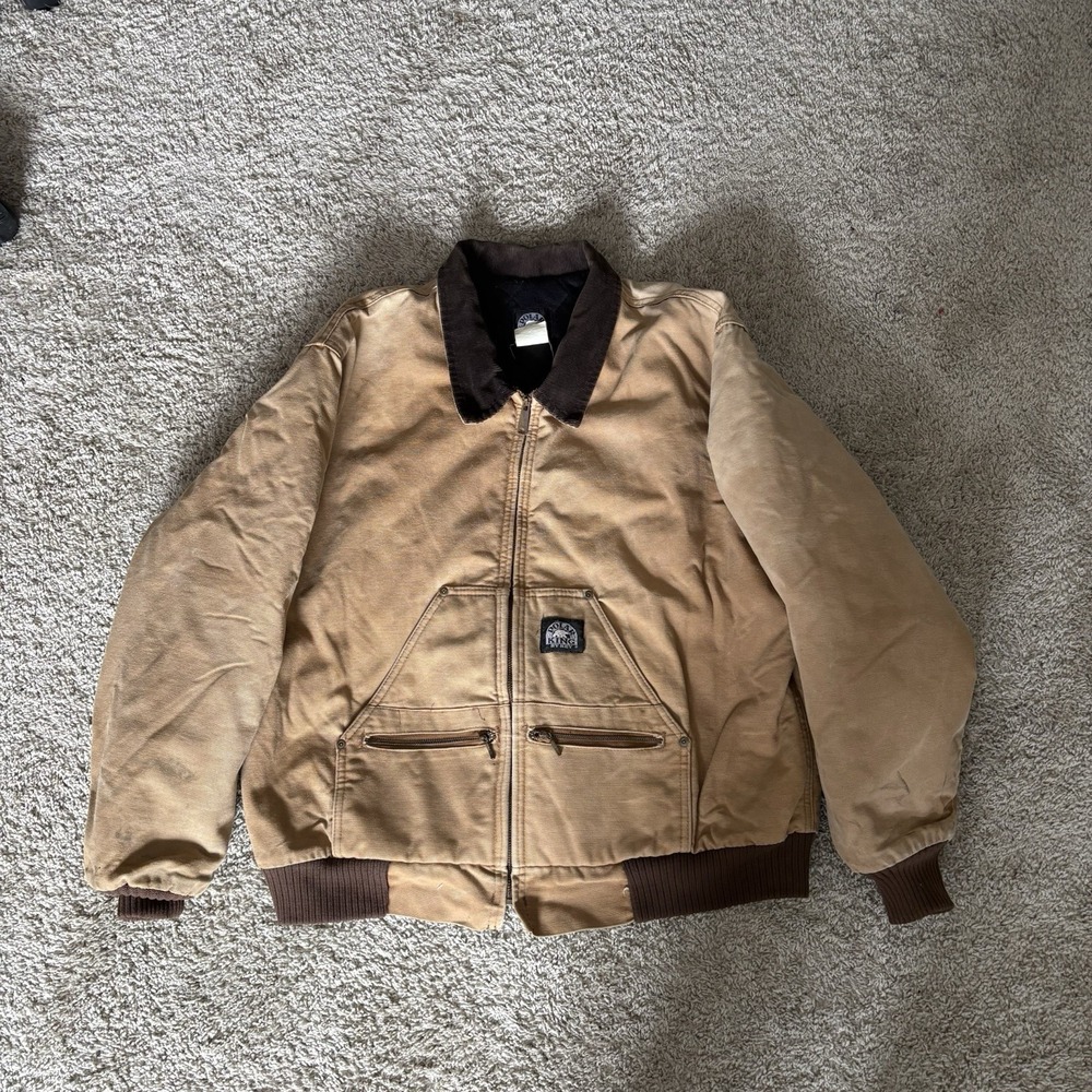 Vintage 90's USA Polar‎ King by key Canvas Jacket detroit carhartt Syle XL REG